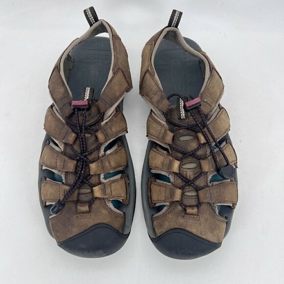 Keen Kanyon Slip on Sandal Men Faux Leather Waterproof Brown 1248-BOBD Size 10 main image 10